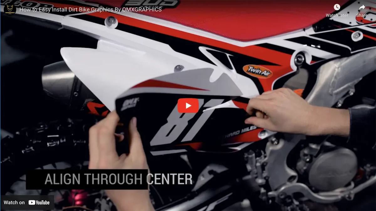 How To Install Dirt Bike Graphics Link to Youtube