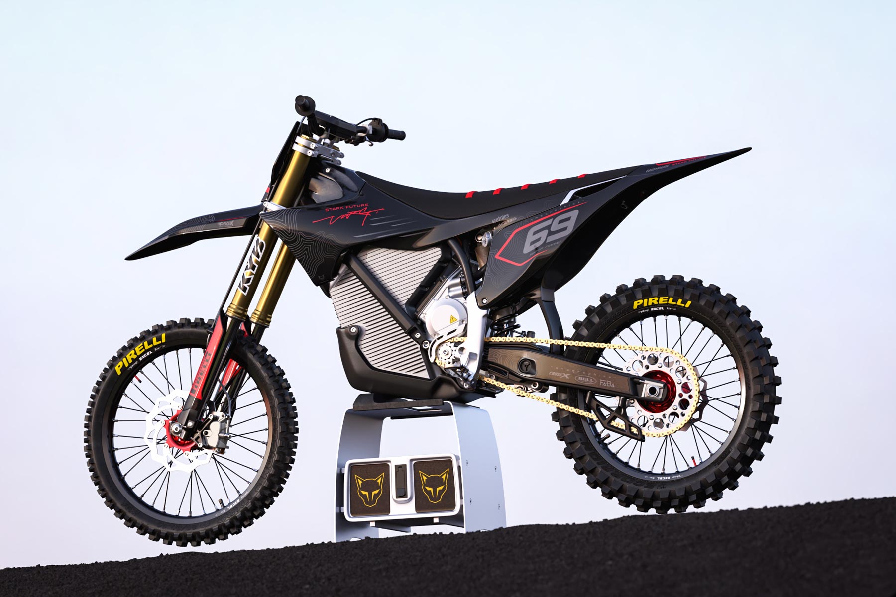 Stark Varg bike with customised graphics kit