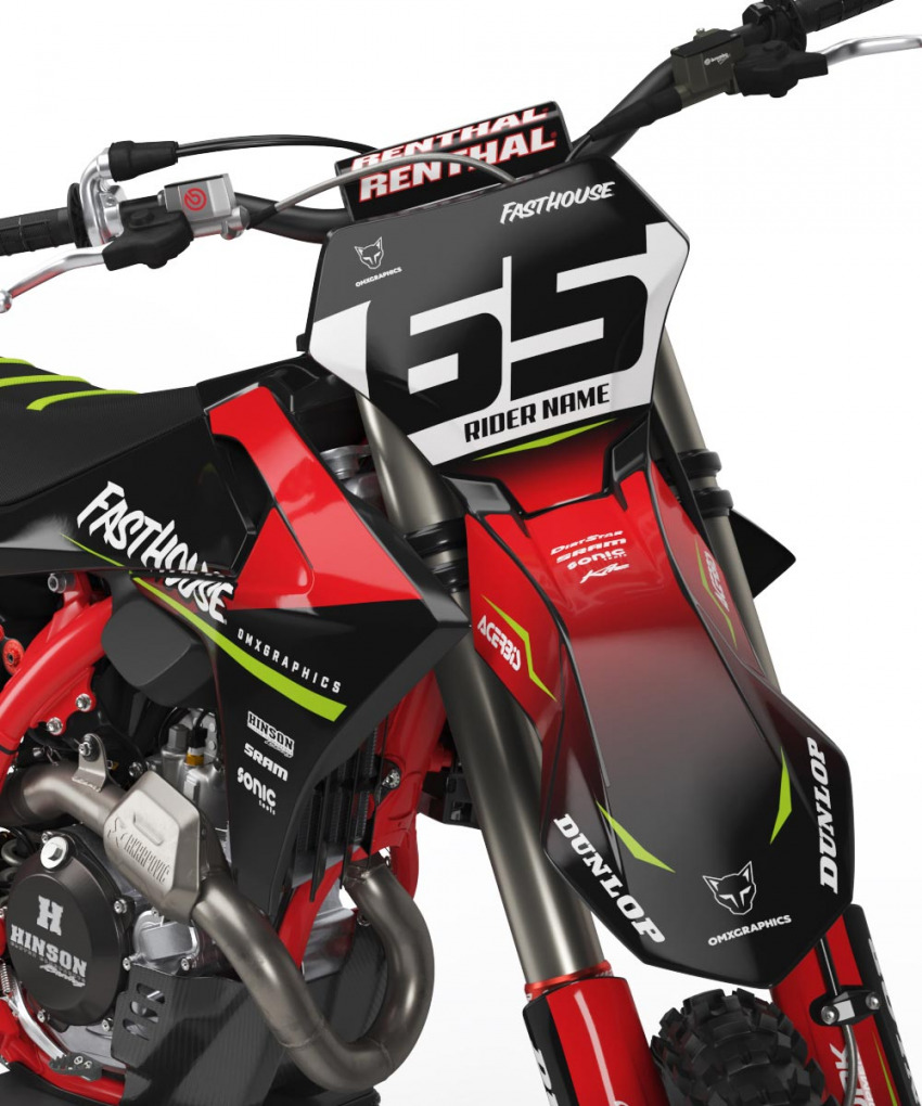 Custom Dirt Bike Graphics Kit for GasGas Reckless Front