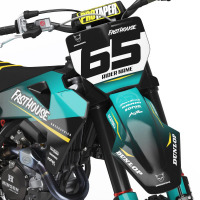 Custom Dirt Bike Graphics Kit for Husqvarna Reckless 2 Front