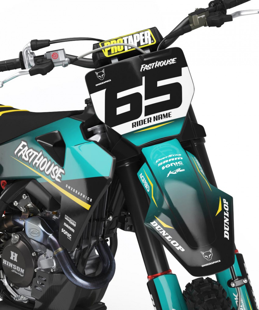 Custom Dirt Bike Graphics Kit for Husqvarna Reckless 2 Front