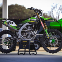 Custom Dirt Bike Graphics Kit for Kawasaki Reckless Promo