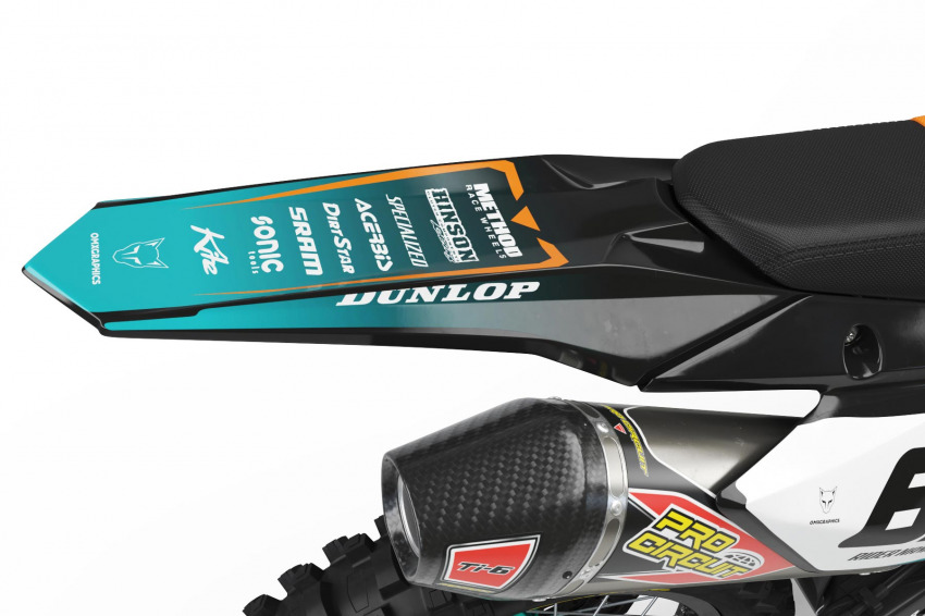 Custom Dirt Bike Graphics Kit for Suzuki Reckless 2 Tail