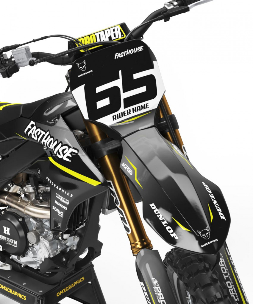 Custom Dirt Bike Graphics Kit for Yamaha Reckless 2 Front