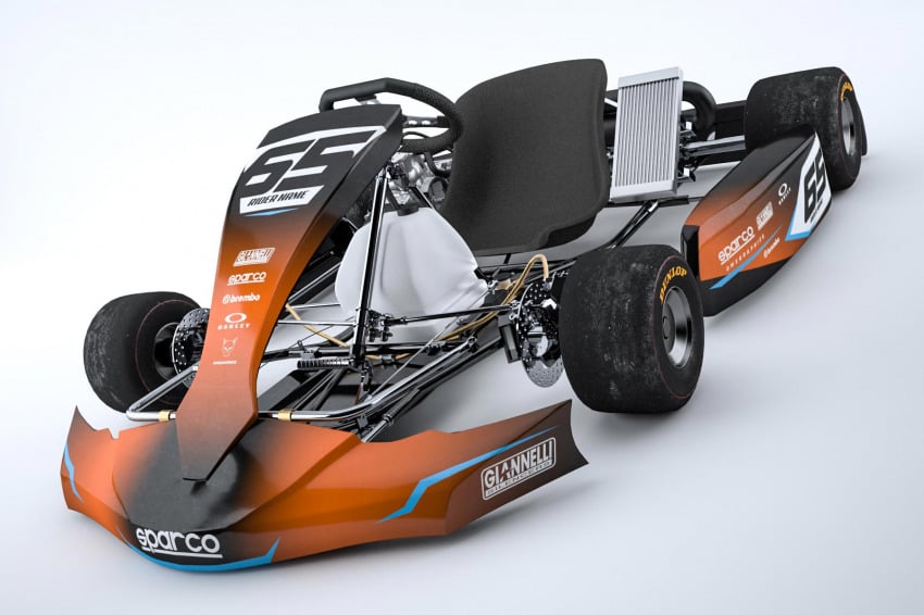 Custom Go Kart Graphics Kit Reckless Orange