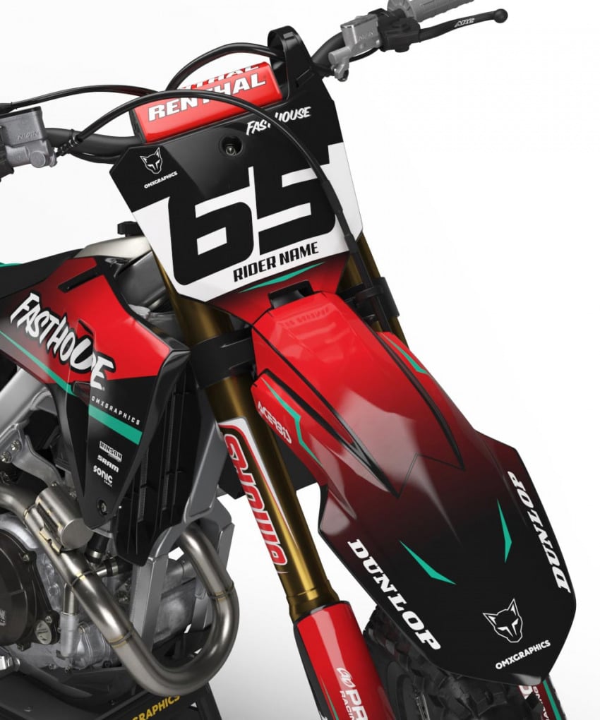 Dirt Bike Graphics Kit for Honda Reckless Front