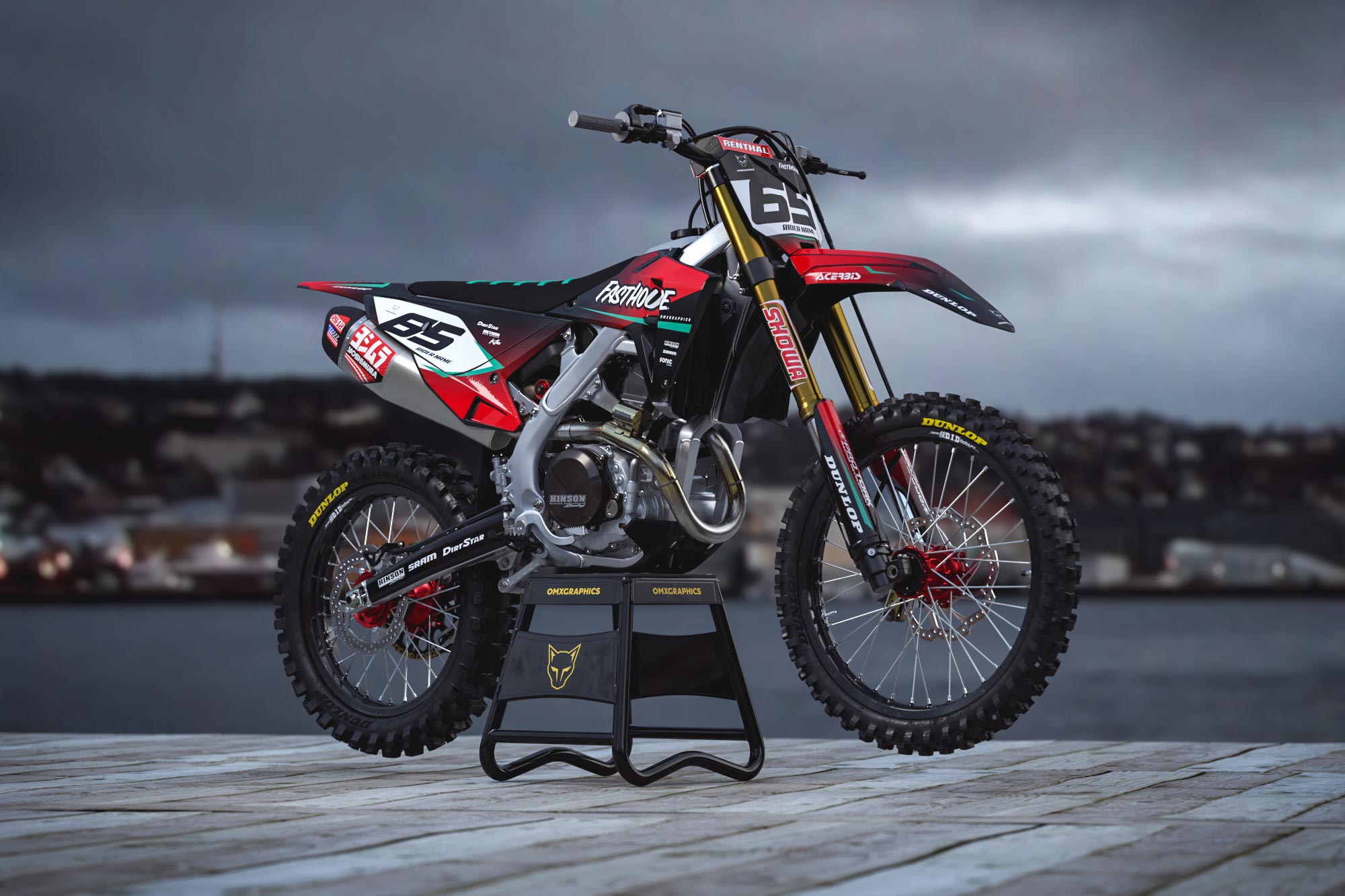 Dirt Bike Graphics Kit for Honda Reckless Promo Picture