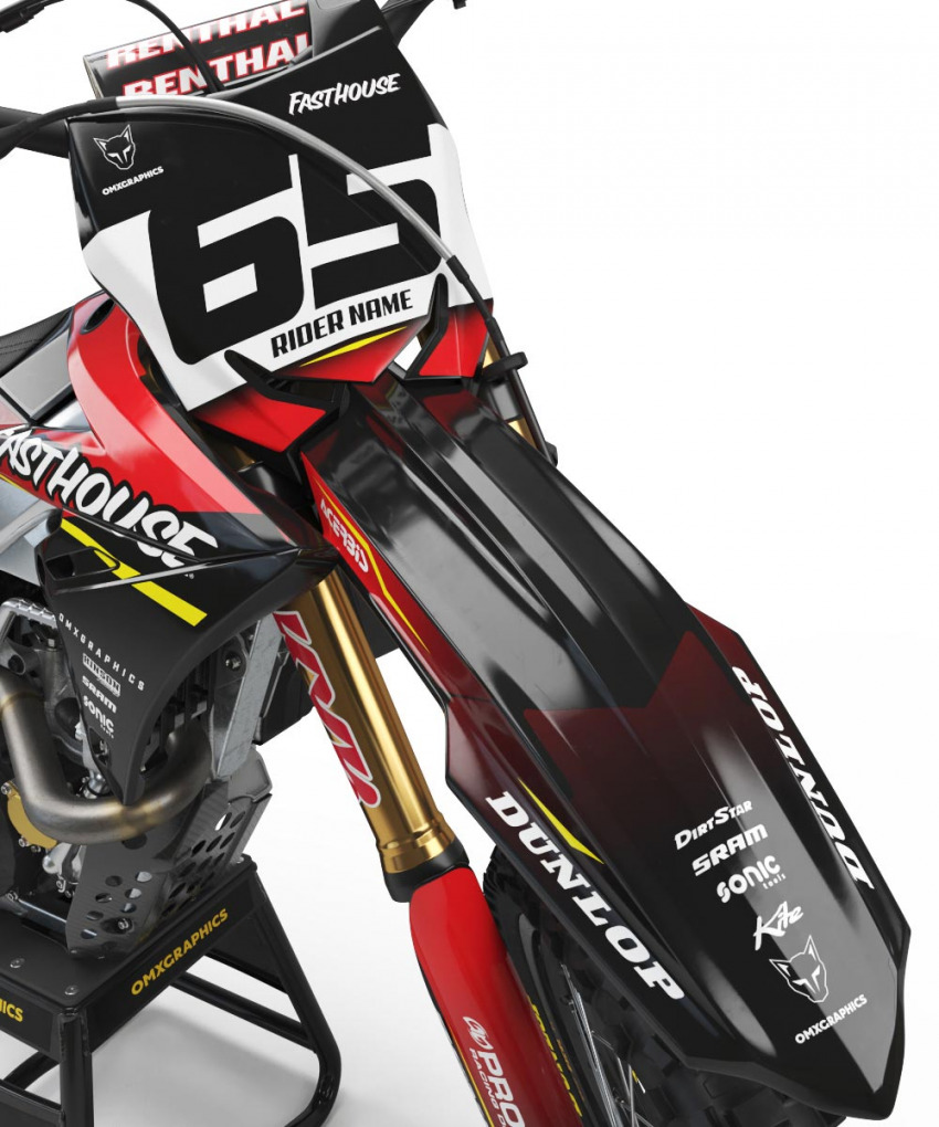 Dirt Bike Graphics Kit for Suzuki Reckless Front