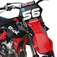 Dirt Bike Graphics Kit For GasGas All Models Instinct Red Black Front