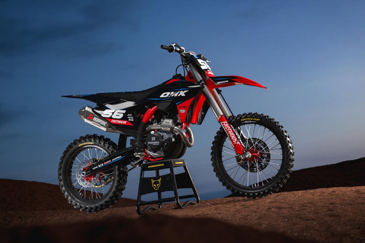 Dirt Bike Graphics Kit For GasGas All Models Instinct Red Black Promo