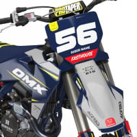 Dirt Bike Graphics Kit For Husqvarna All Models Instinct Blue Grey Front