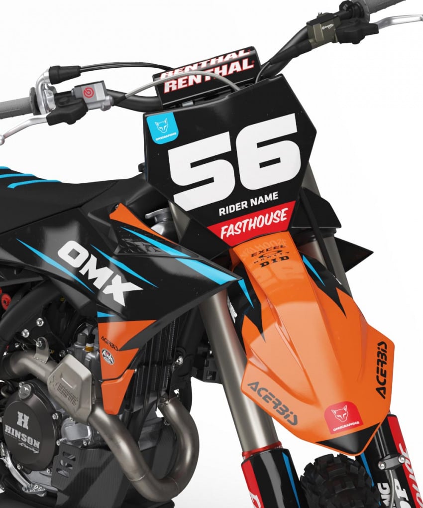 Dirt Bike Graphics Kit For KTM All Models Instinct Orange Black Front