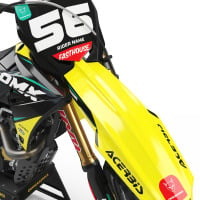 Dirt Bike Graphics Kit For Suzuki All Models Instinct Yellow Black Front