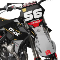 GasGas Motocross Graphics Kit Instinct Grey Front