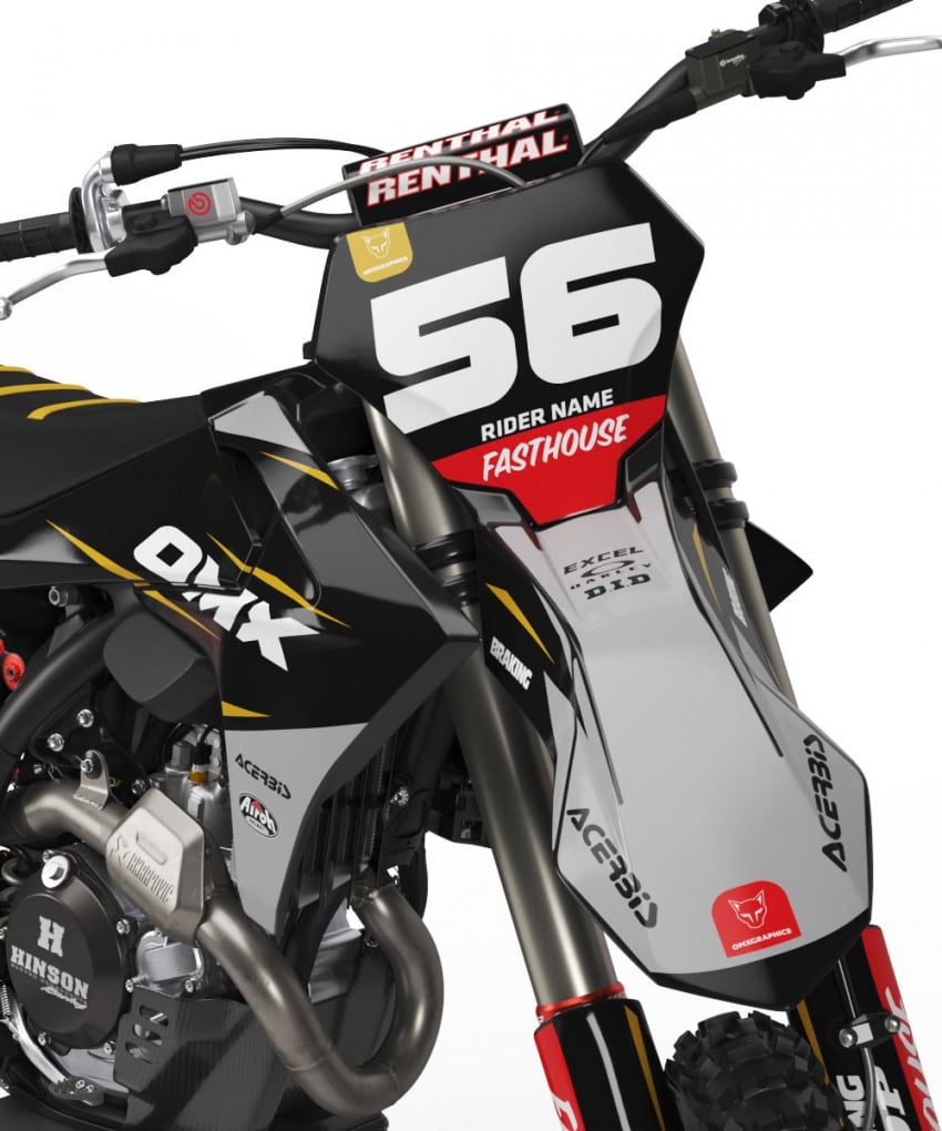 GasGas Motocross Graphics Kit Instinct Grey Front