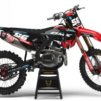 Honda Motocross Graphics Kit Instinct Red Black