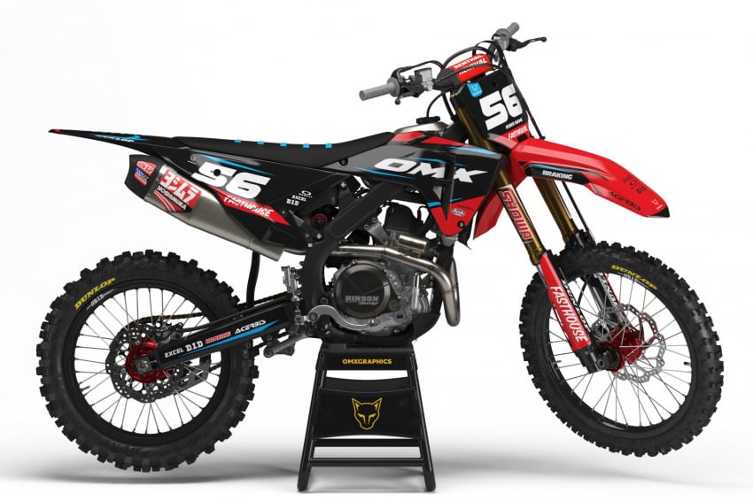 Honda Motocross Graphics Kit Instinct Red Black