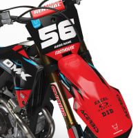 Honda Motocross Graphics Kit Instinct Red Black Front