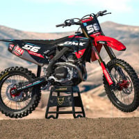 Honda Motocross Graphics Kit Instinct Red Black Photo