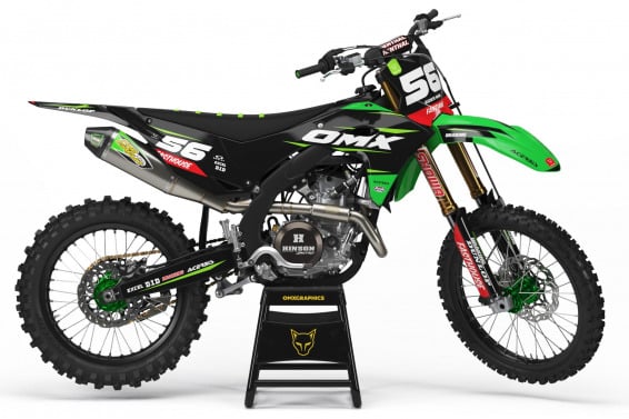 Kawasaki Motocross Graphics Kit Instinct Green