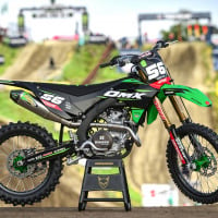 Kawasaki Motocross Graphics Kit Instinct Green Photo