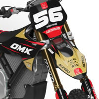 Stark Varg Motocross Graphics Kit Instinct Black Gold Front