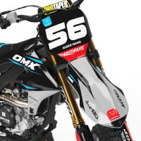 Yamaha Motocross Graphics Kit Instinct Grey Front