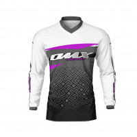 Custom MX Jersey in Grey and Purple AMAZE Front SIde