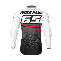 Custom MX Jersey in Grey and Red Color AMAZE Front Side