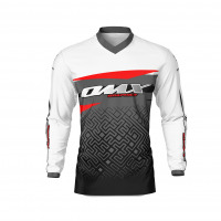 Custom MX Jersey in Grey and Red Color AMAZE Front SIde