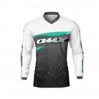 Custom MX Jersey in Grey and Teal Color AMAZE Front Side