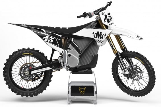 Black and White Graphics for Stark Varg Dirt Bike Product Picture