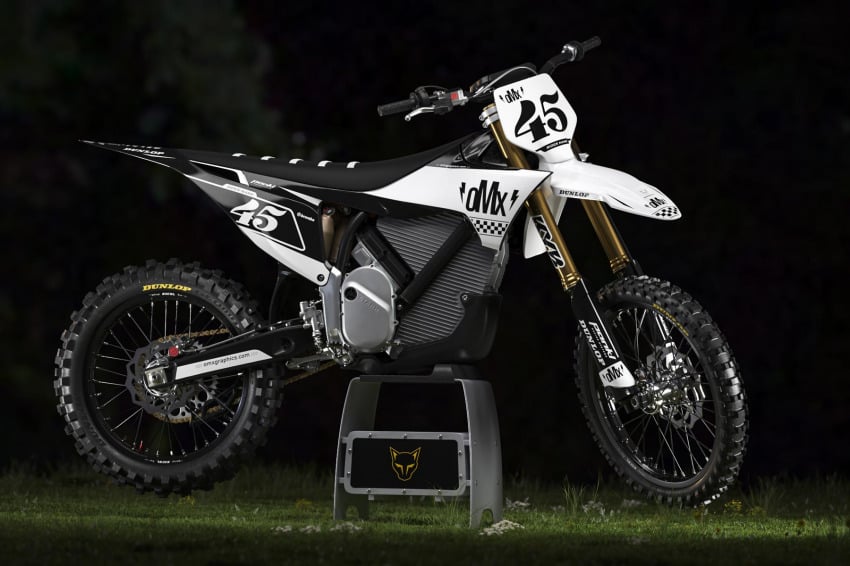 Black and White Graphics for Stark Varg Dirt Bike Promo