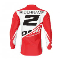 Red Motocross Jersey Back Side CORSA