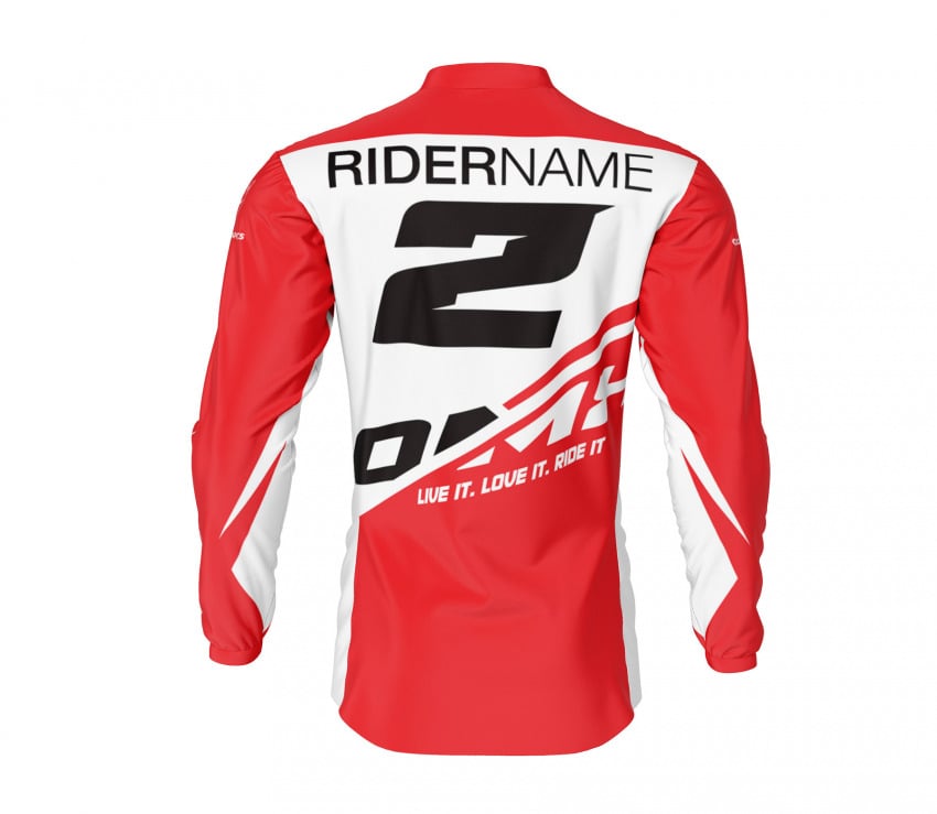 Red Motocross Jersey Back Side CORSA