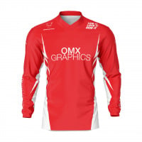 Red Motocross Jersey Corsa Front Side