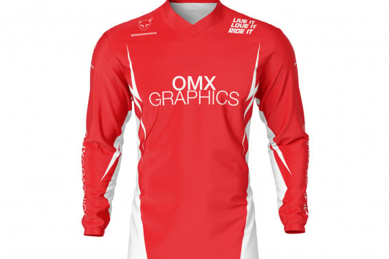 Red Motocross Jersey Corsa Front Side