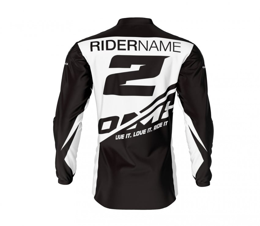 Black Motocross Jersey Back Side CORSA