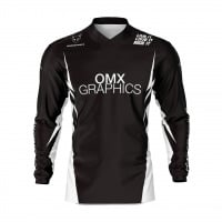 Black Motocross Jersey Front Side CORSA