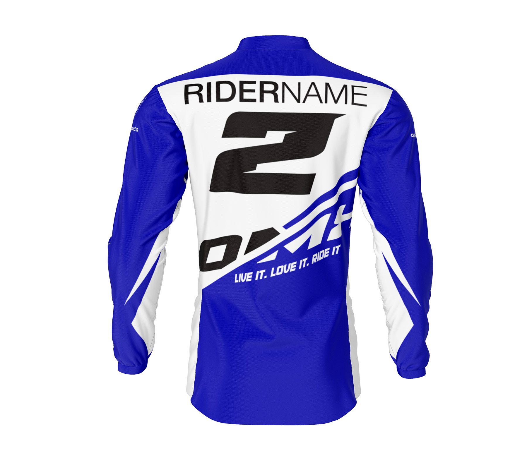 Blue Motocross Jersey CORSA Back