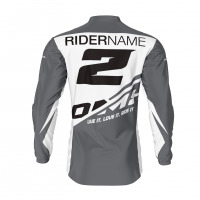 Grey Mx Jersey Corsa Back Side