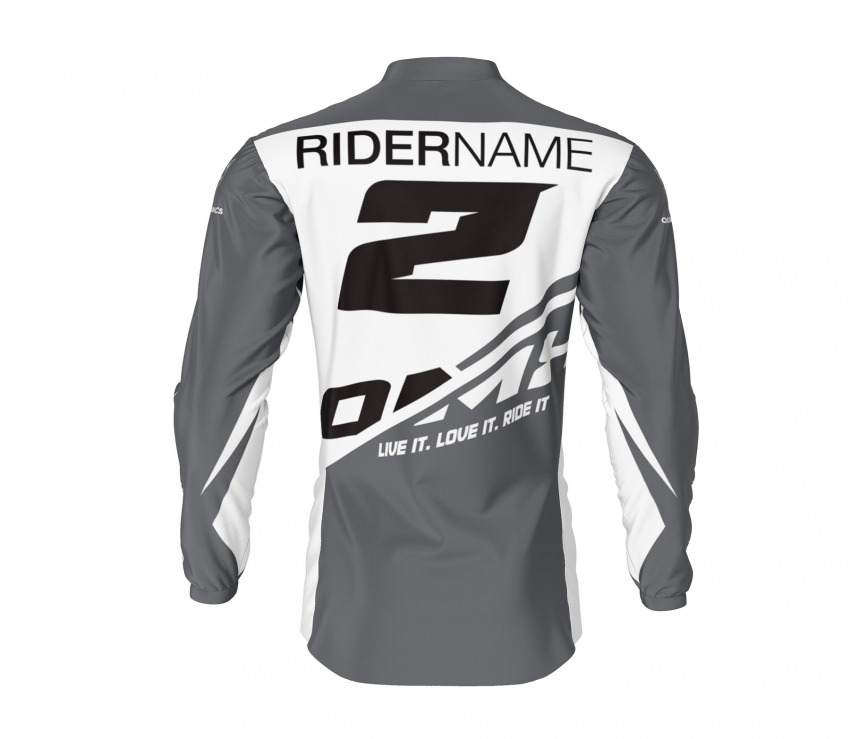 Grey Mx Jersey Corsa Back Side