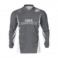 Grey Motocross Jersey CORSA Front Side