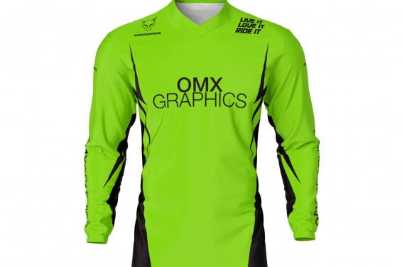 Green Motocross Jersey CORSA Front Side