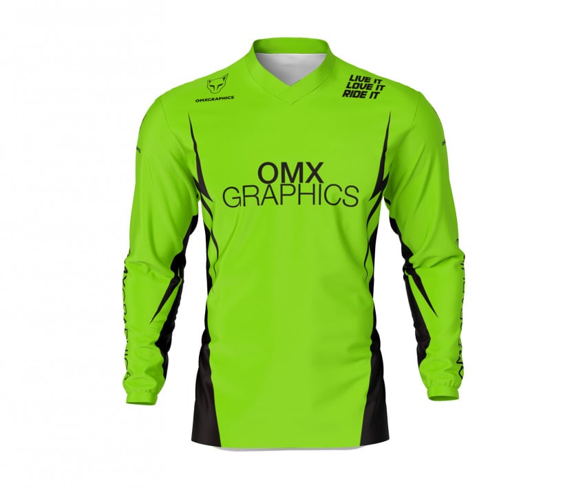 Green Motocross Jersey CORSA Front Side