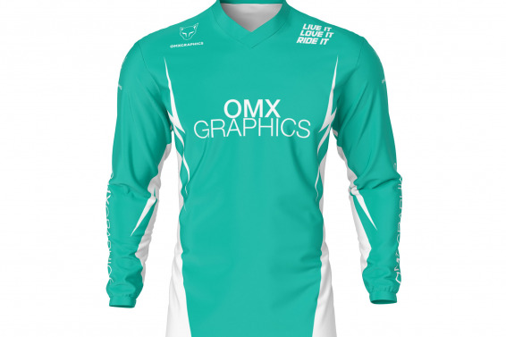 Motocross Jersey in Teal Color CORSA