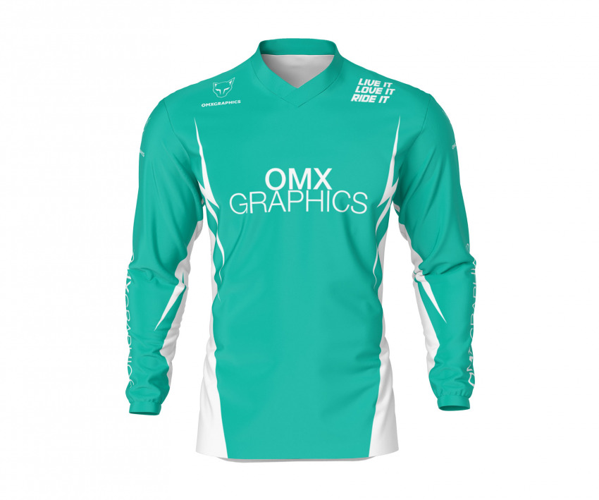 Motocross Jersey in Teal Color CORSA