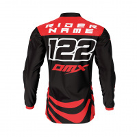 Red Motocross Jersey Back Side Chimera Design