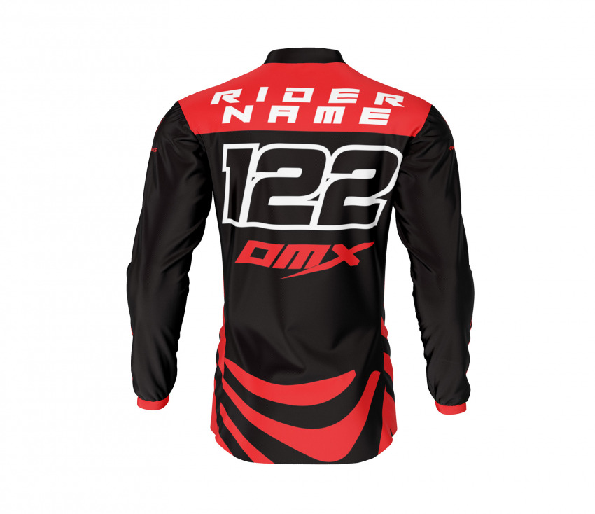 Red Motocross Jersey Back Side Chimera Design