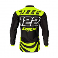 Motocross Jersey in Neon Lime Color Front Back CHIMERA